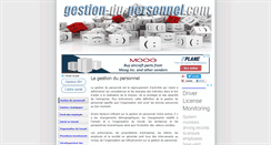 Desktop Screenshot of gestion-du-personnel.com